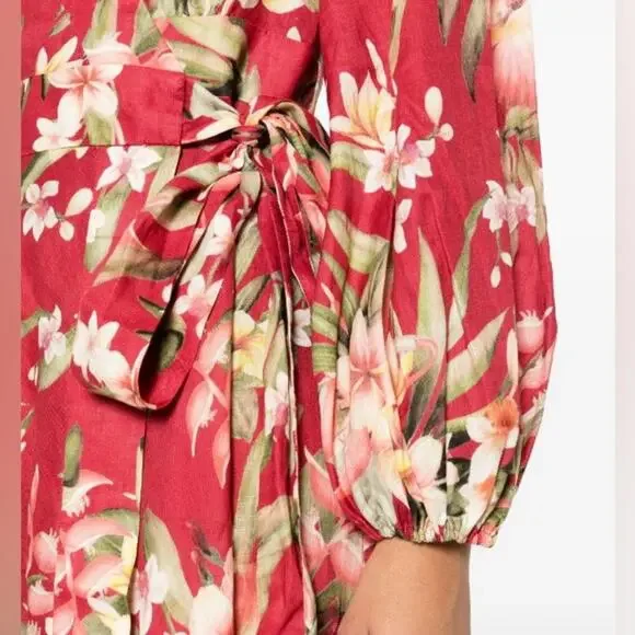 Zimmerman Lexi Floral Long Wrap Dress Size 0 (4 US) NWT - Picture 3 of 12